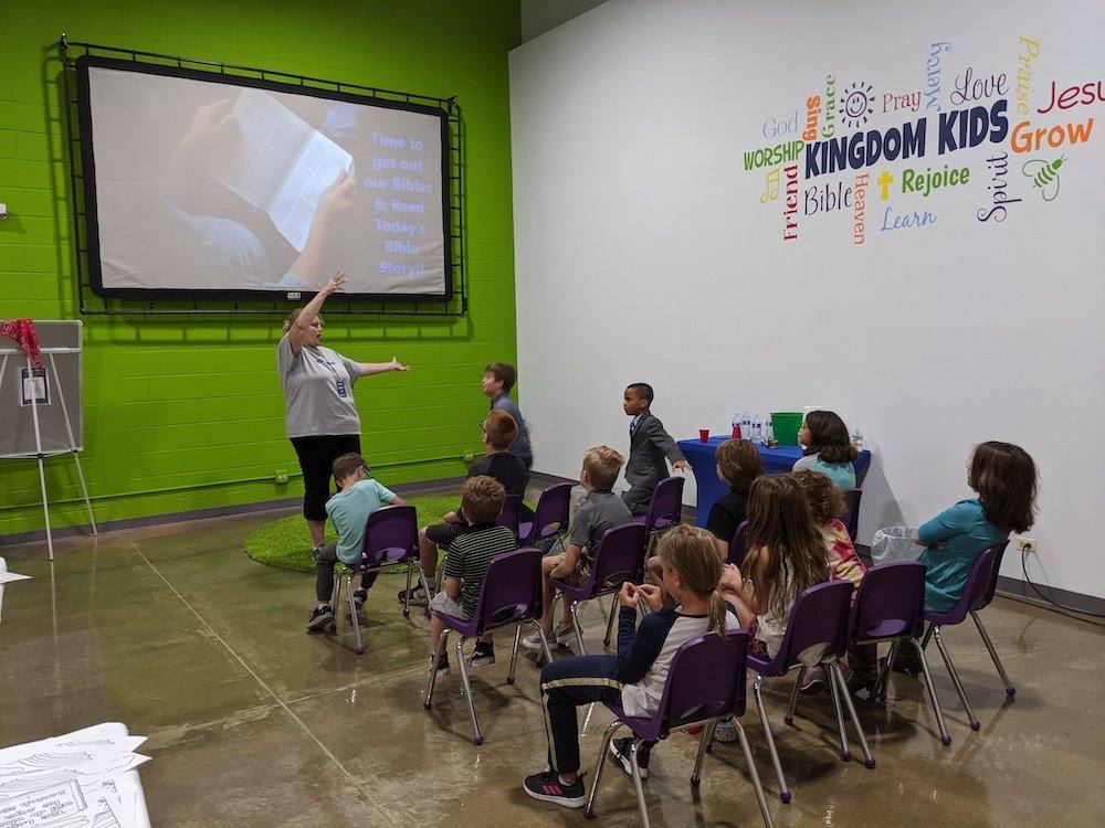 Kids learning the Bible in KidCity at Journey Church