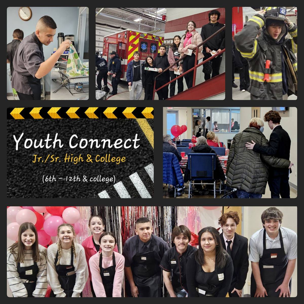 Youth Connect students serving and gathering together